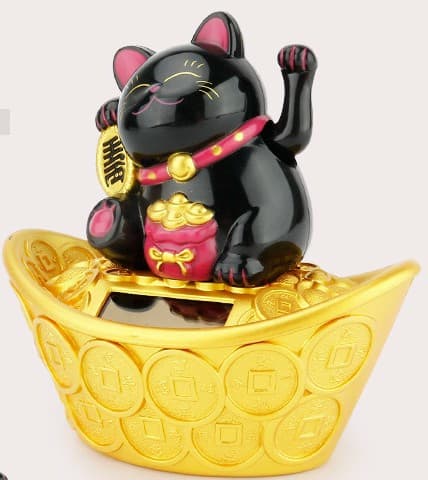 Mèo Ngoắc Ngồi Thỏi Vàng