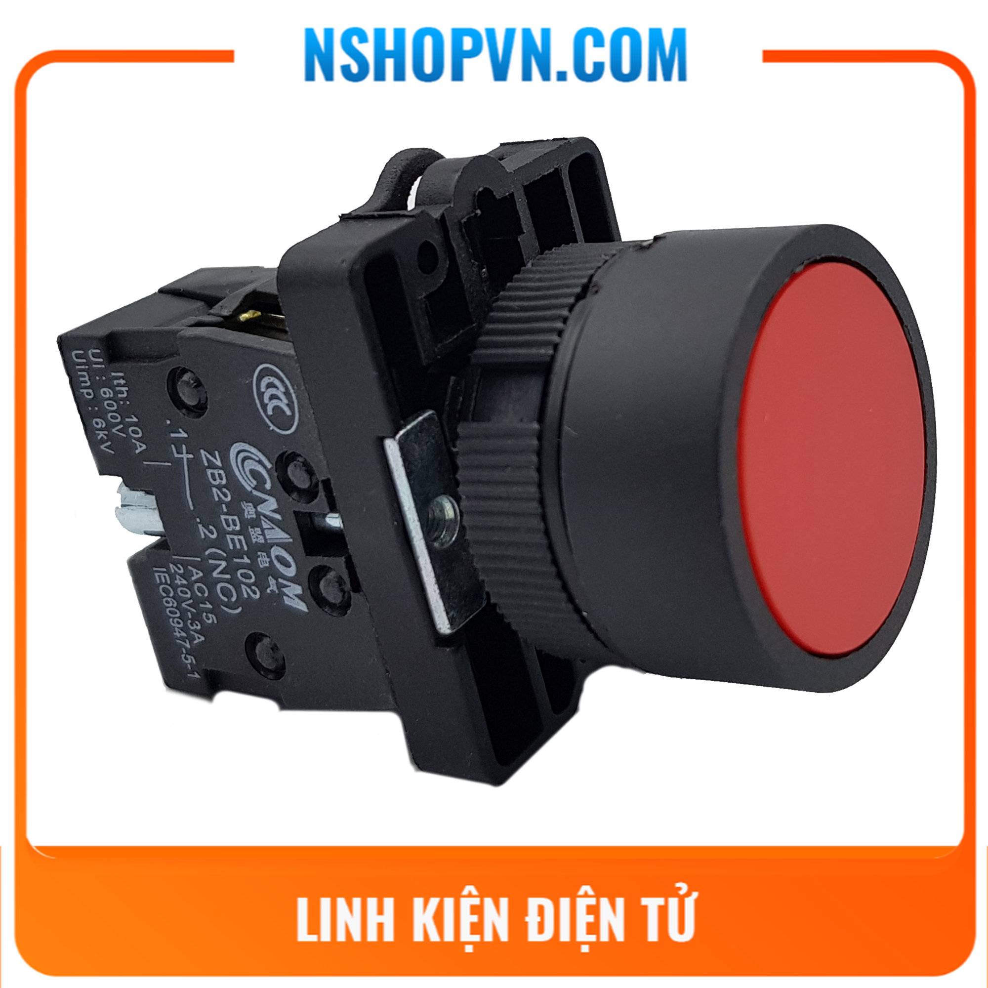 Nút nhấn xb2-ea42 zb2-be102 thường đóng màu đỏ