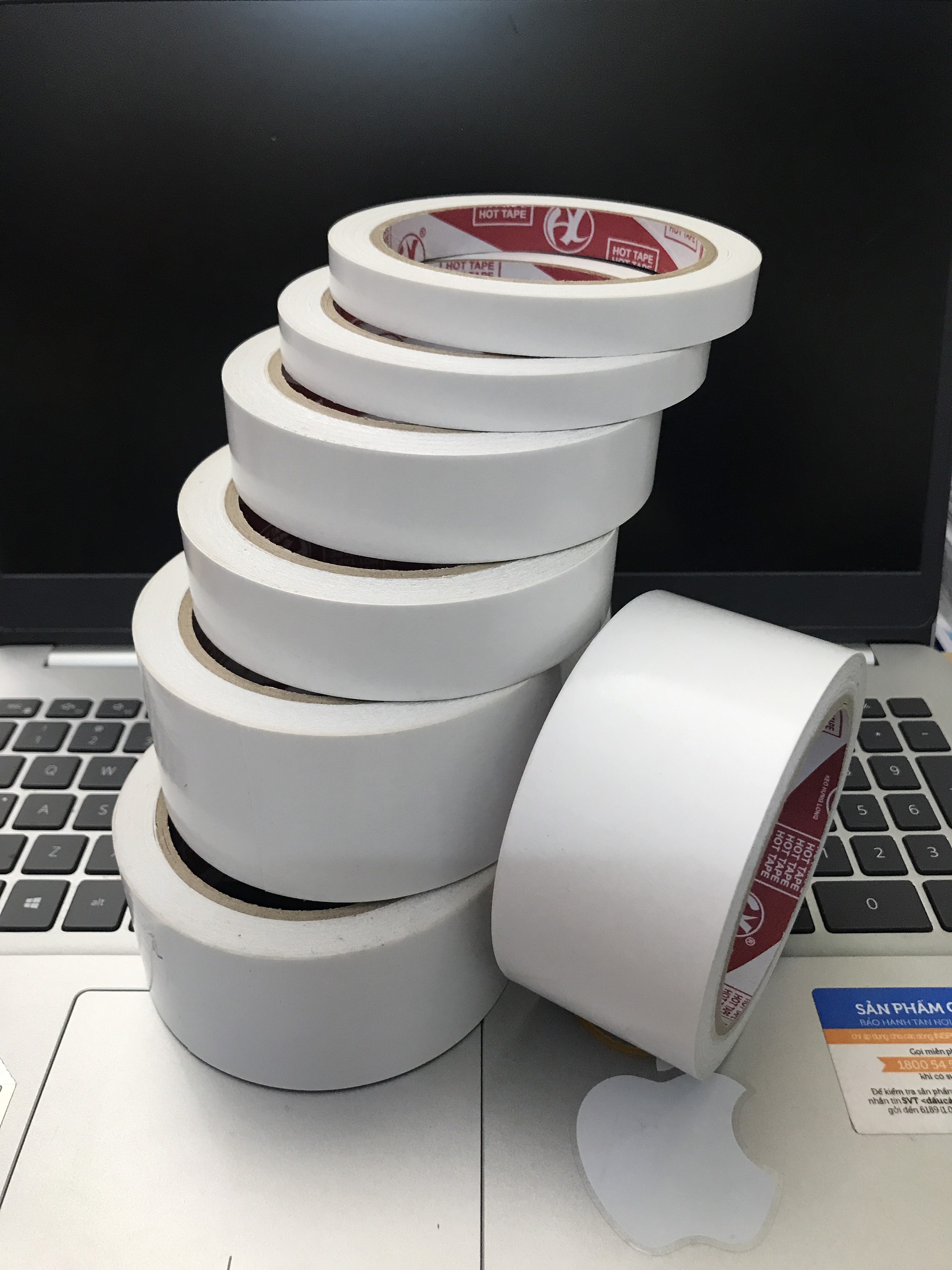 Băng keo 2 mặt dán giấy đủ các kích thước THIỆN PHƯỚC