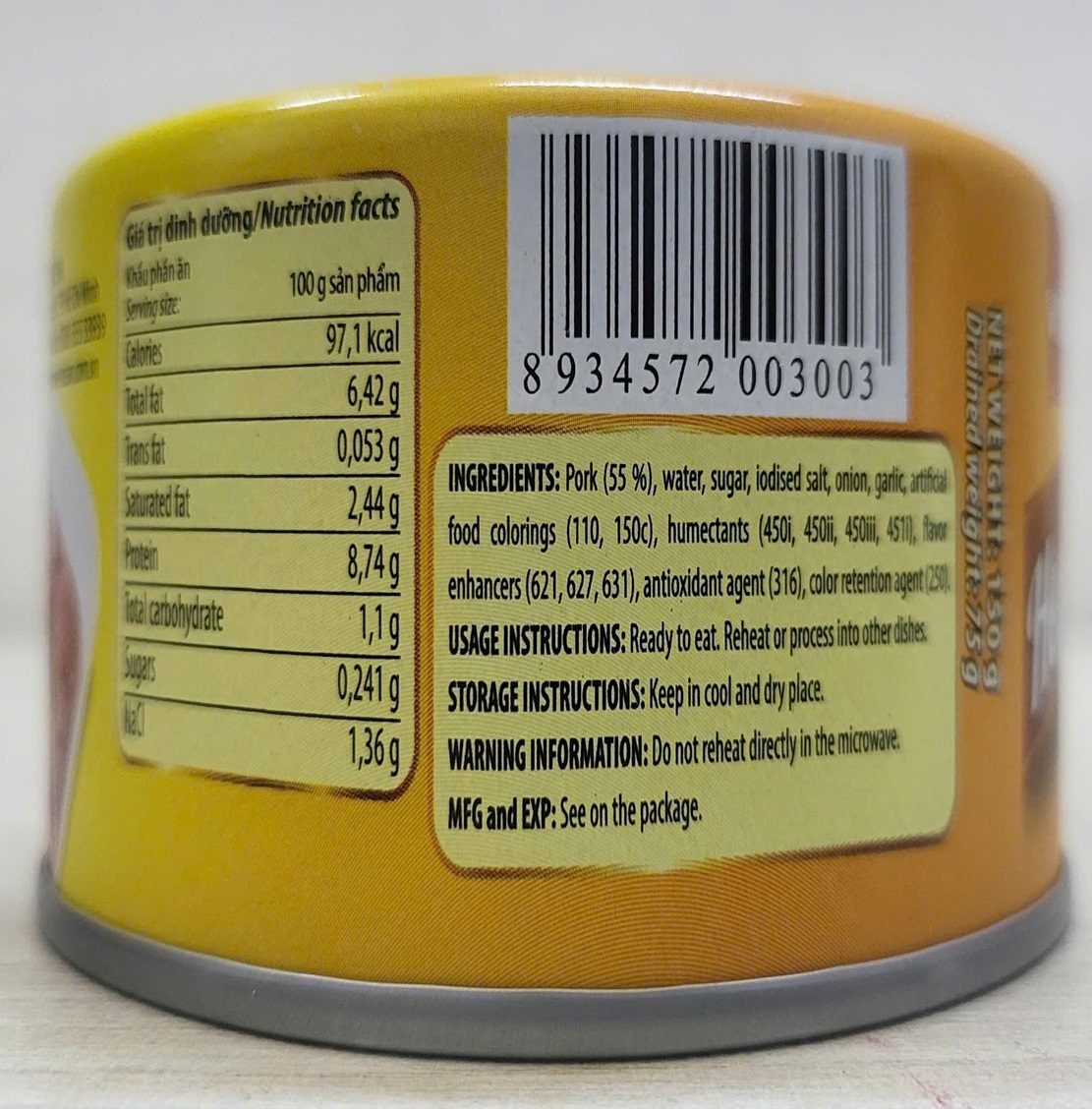 [Hộp 150g] THỊT HEO HẦM [VN] VISSAN Canned Pork