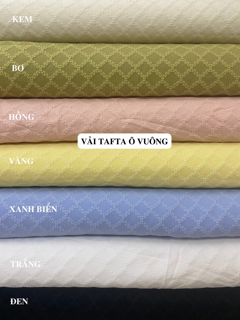 Vải gấm tafta ô vuông