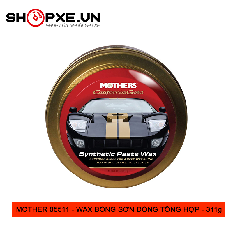 Wax sáp tổng hợp phủ bóng bảo vệ sơn xe ô tô, 05511 MOTHER CALIFORNIA GOLD® SYNTHETIC PASTE WAX 311g