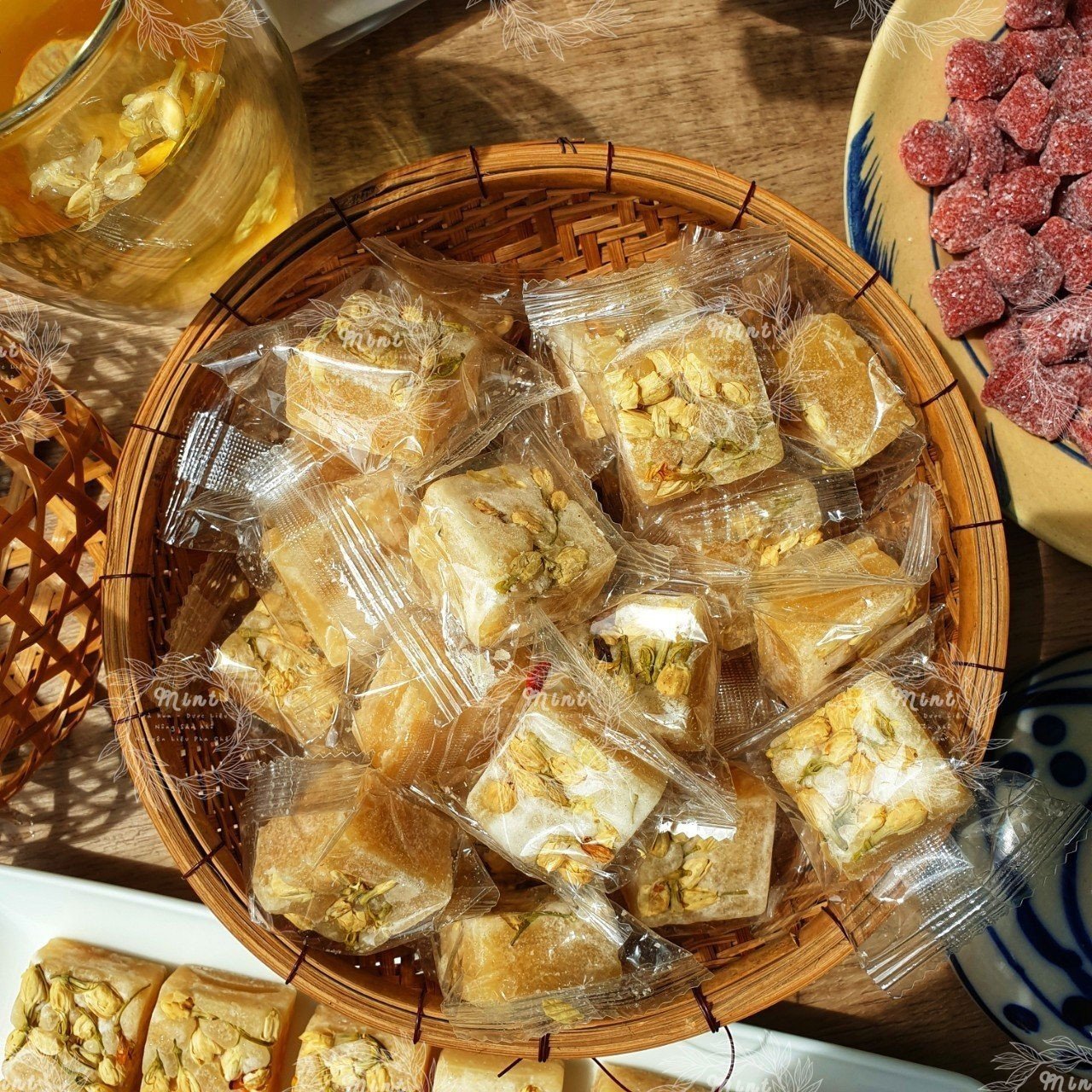 Trà Hoa Nhài (Hoa Lài) Đường Phèn Mật Ong Hộp 12 Viên & Túi 1KG