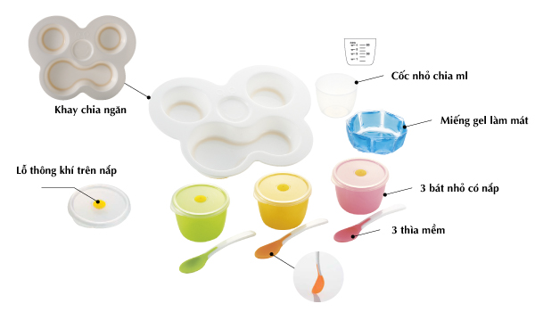 Bộ ăn dặm khởi đầu Richell RC21181 (đa sắc)
