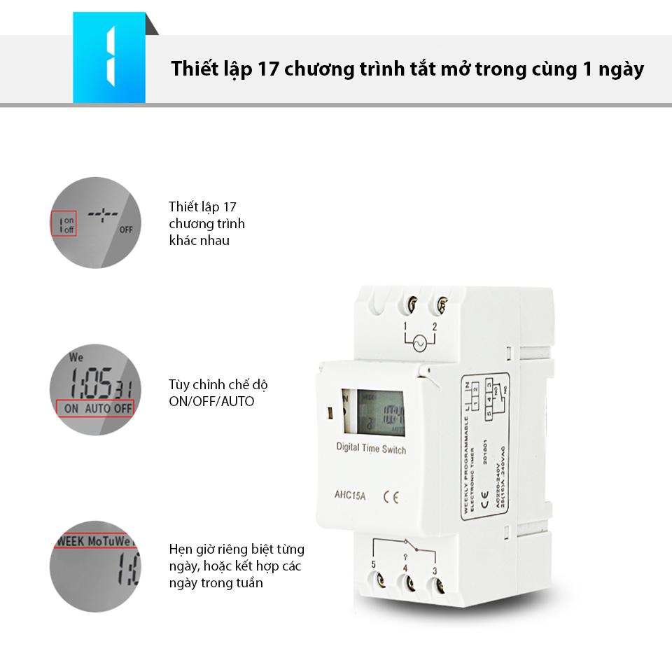 Công tắc hẹn giờ điện tử lập trình THC15A