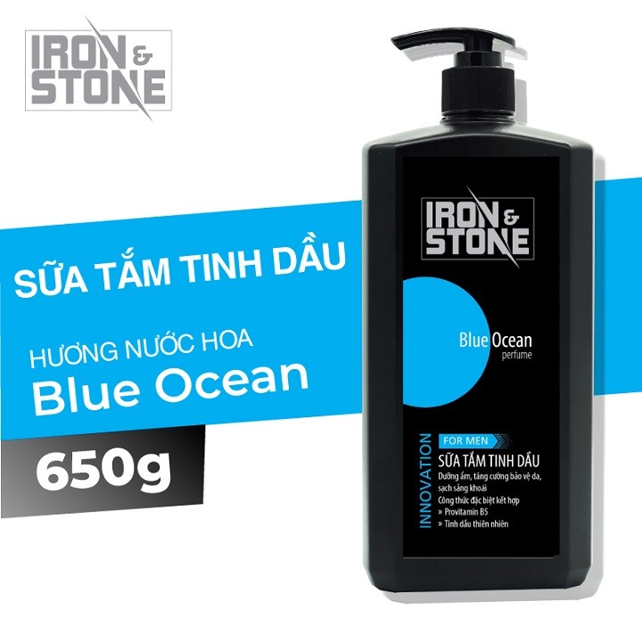 Sữa Tắm Tinh Dầu IRON & STONE Innovation 650g - Đẳng cấp cho phái mạnh