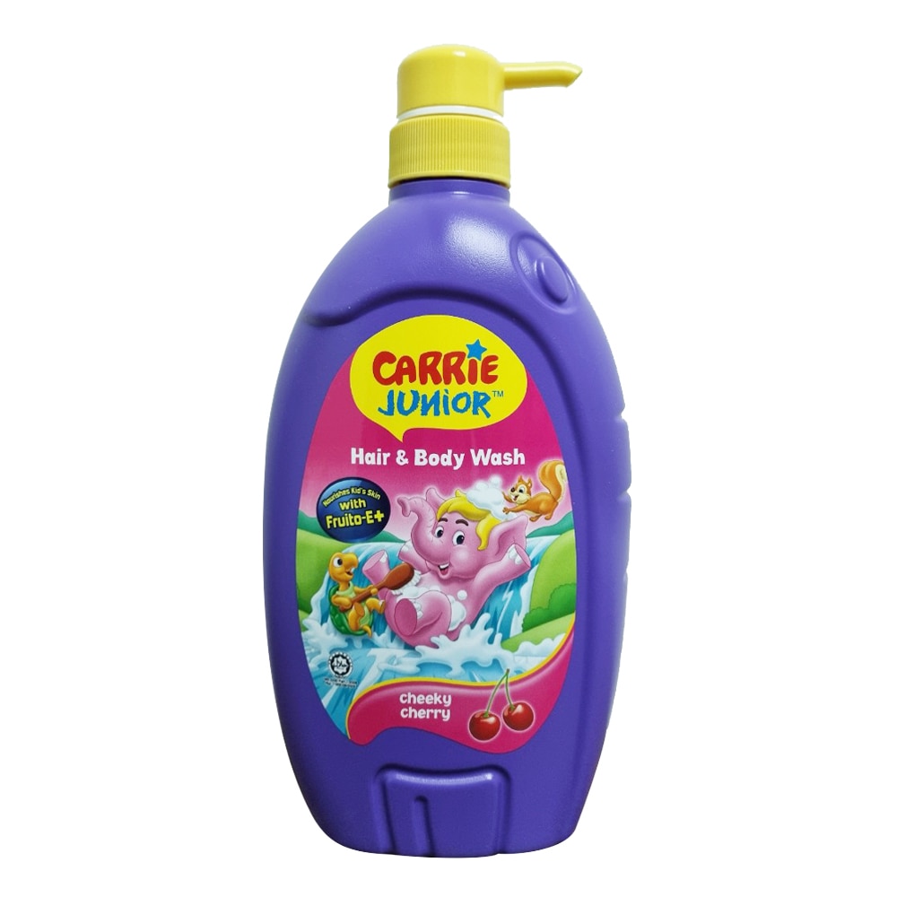 Sữa tắm gội 2in1 cho em bé Carrie Junior hương cherry, sữa và nho