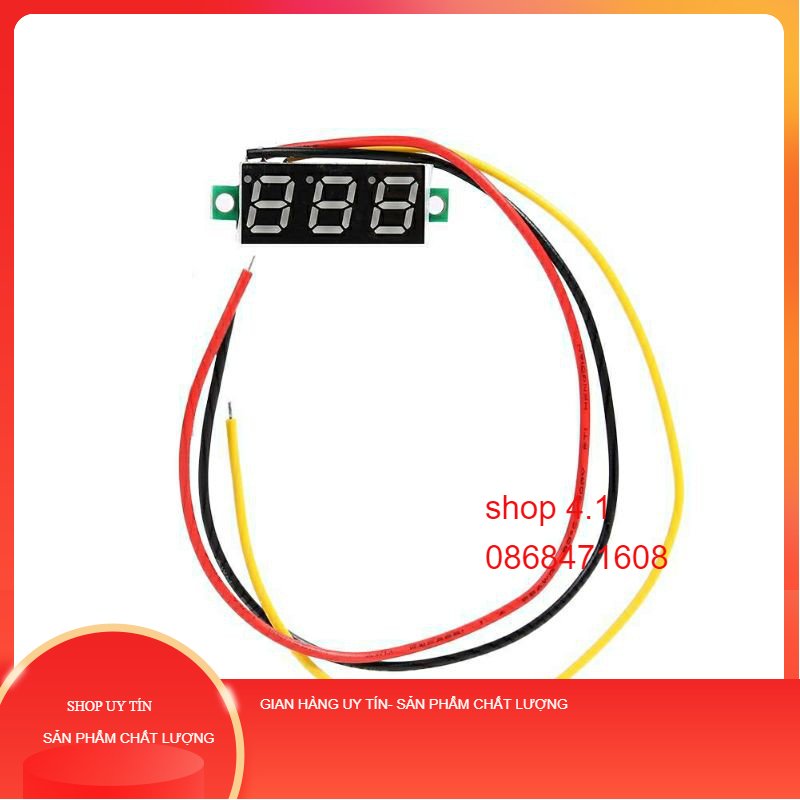 Đồng Hồ Đo Điện Áp Mini 0.28 Inch Dc 0-100v 3 Dây