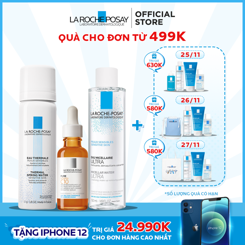 Bộ dưỡng chất giúp cải thiện và làm sáng da La Roche Posay Pure Vitamin C10 Serum giá rẻ