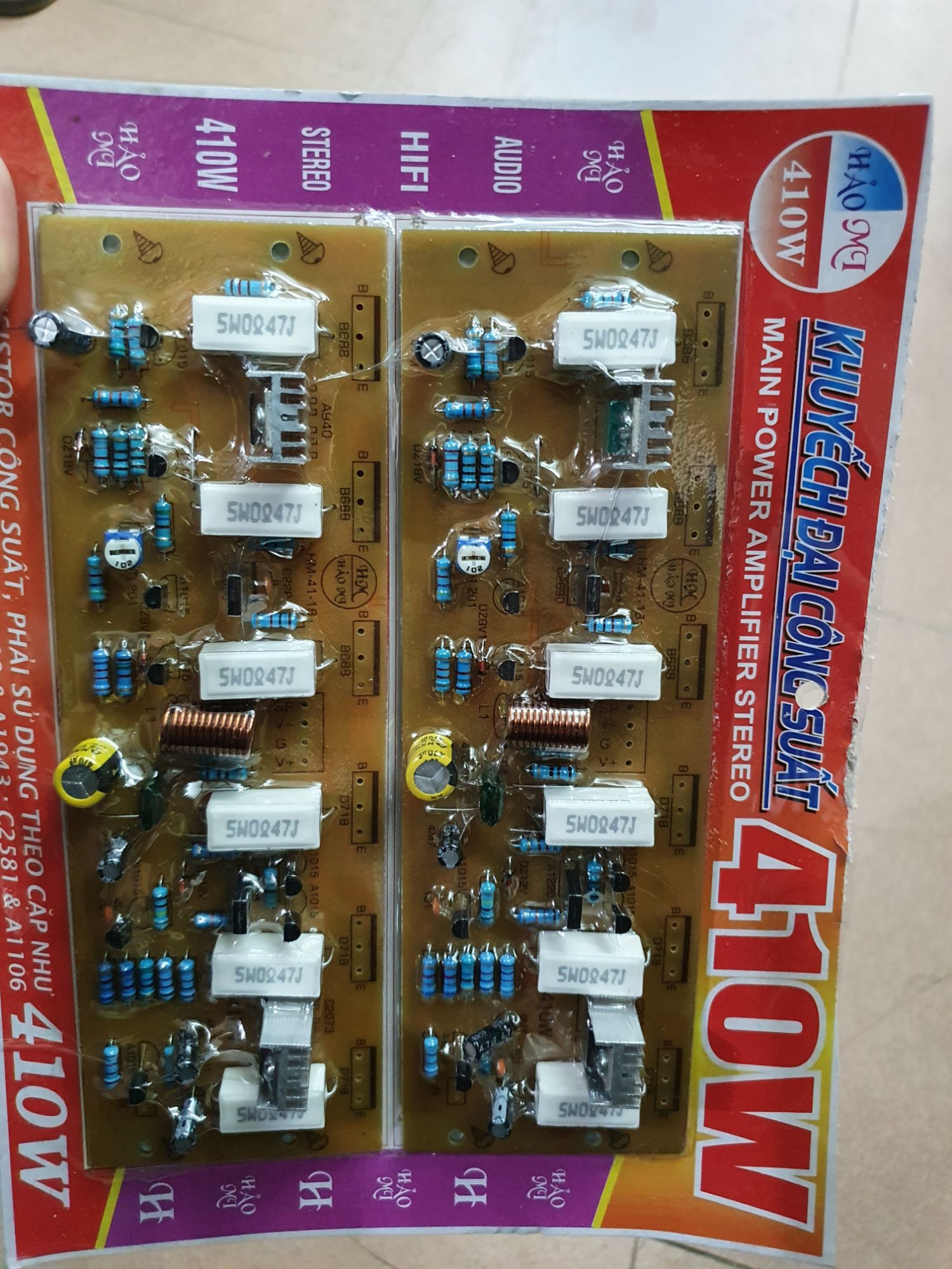 bo mạch công suất âm ly 12 sò 410w hảo mi