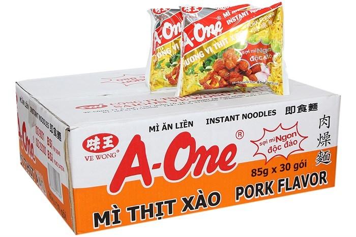 Thùng mì A-One thịt xào gói 85g (30 gói)