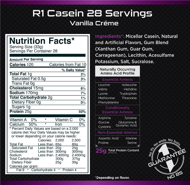 Sữa tăng cơ Rule 1 Casein 4lb (1.8kg)
