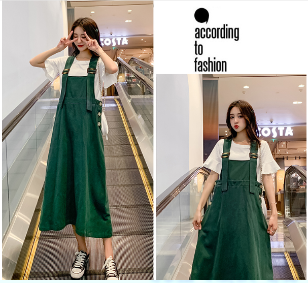 [HCM]ĐẦM BẦU VÁY BẦU CÔNG SỞ YẾM   PHONG CÁCH HÀN QUỐC( có kèm áo thun )