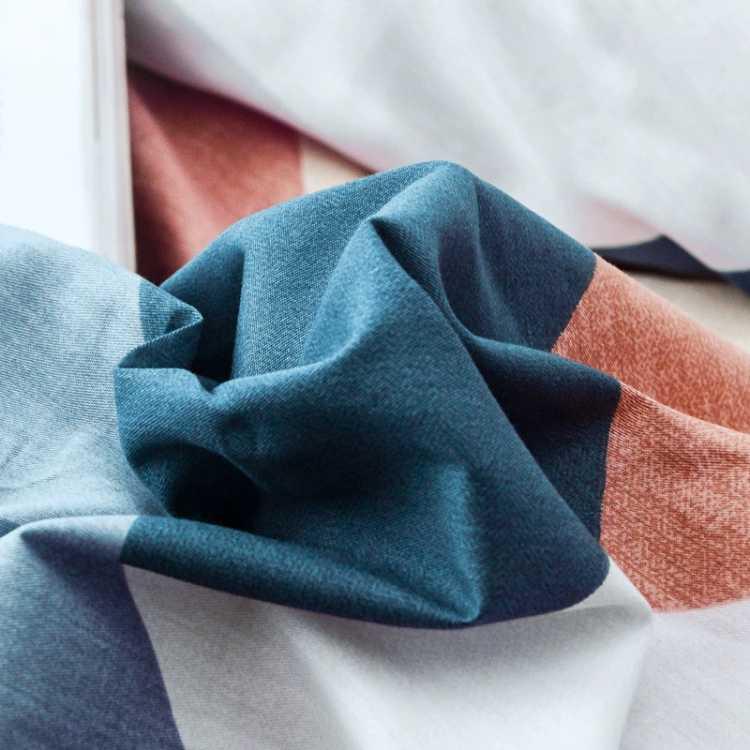 Bộ Chăn Ga Gối ( 01 Drap + 1 vỏ mền + 2 áo gối ) Kẻ Chéo Pha Nhiều Màu