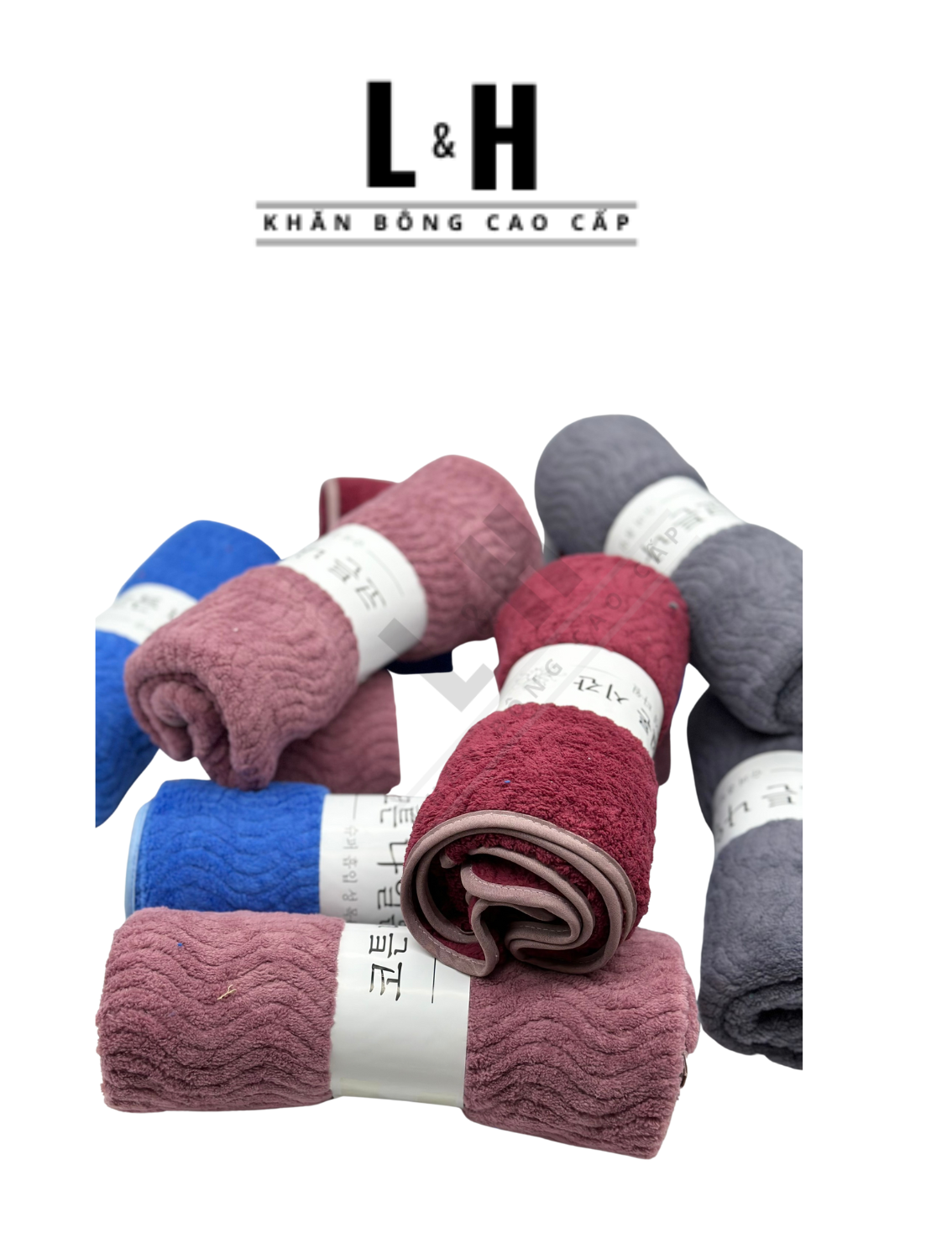 Khăn tắm lông cừu, sóng gạo 50x100cm