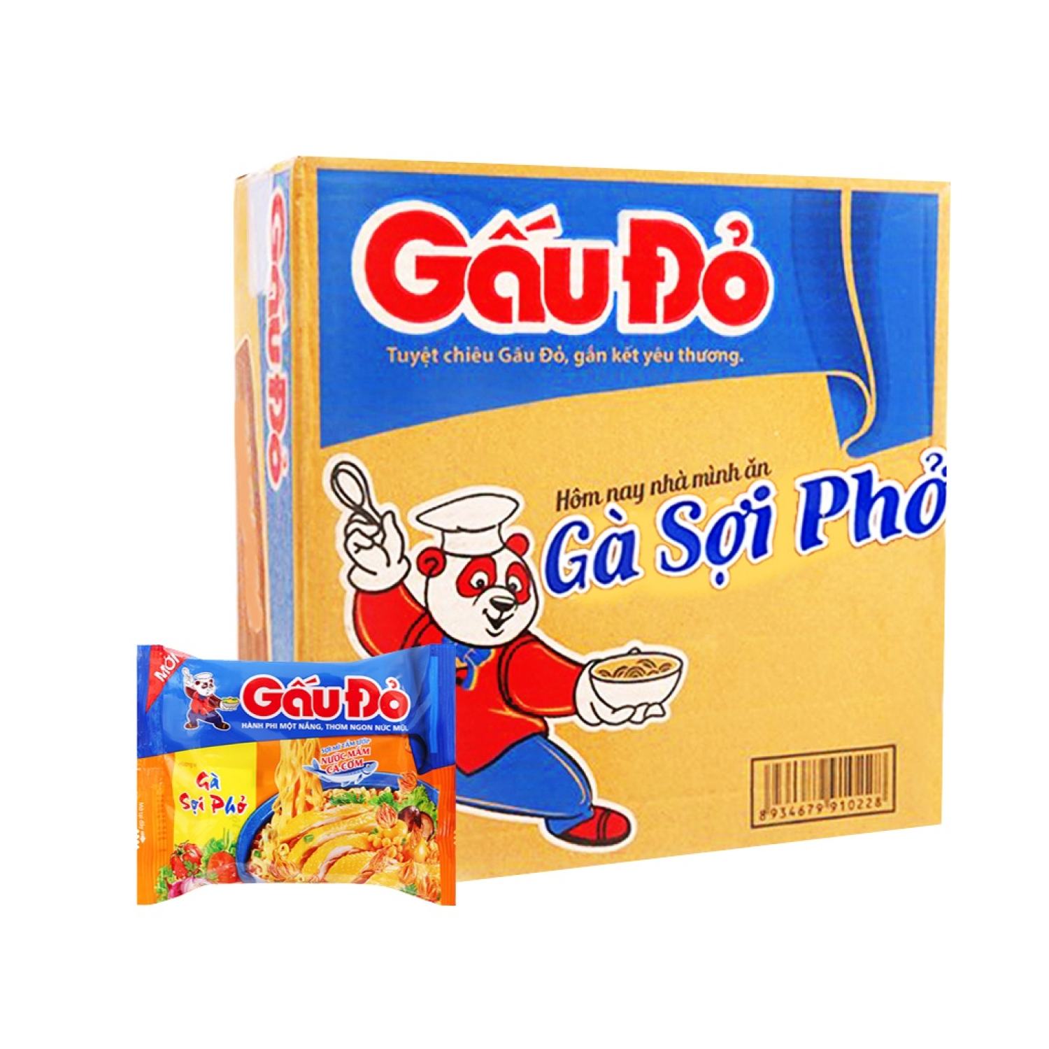 Mì Gấu Đỏ gà sợi phở gói 63g