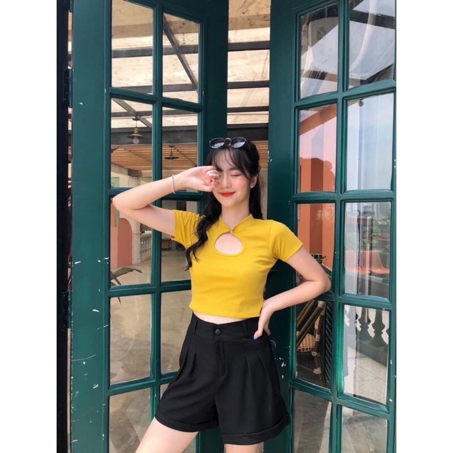 Quần Short nữ gập gấu