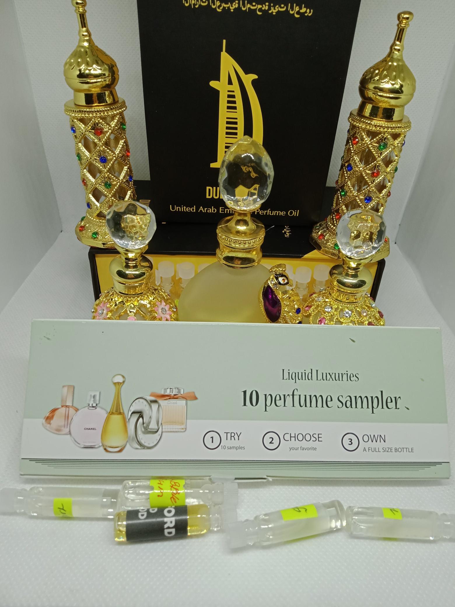 Hộp 10 chai mini Tinh Dầu Nước Hoa Dubai mẫu dùng thử