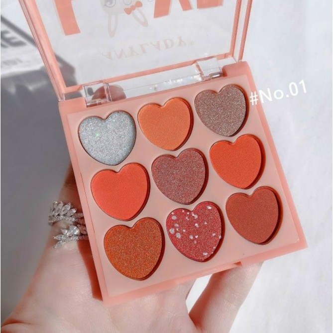 Bảng phấn mắt 9 ô trái tim ANYLADY