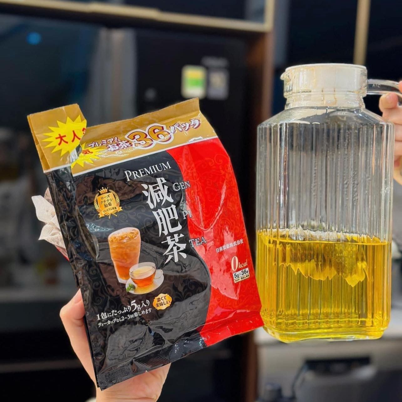 Trà Thải Độc Giảm Mỡ Hayari Premium Genpi Tea - 36 Gói