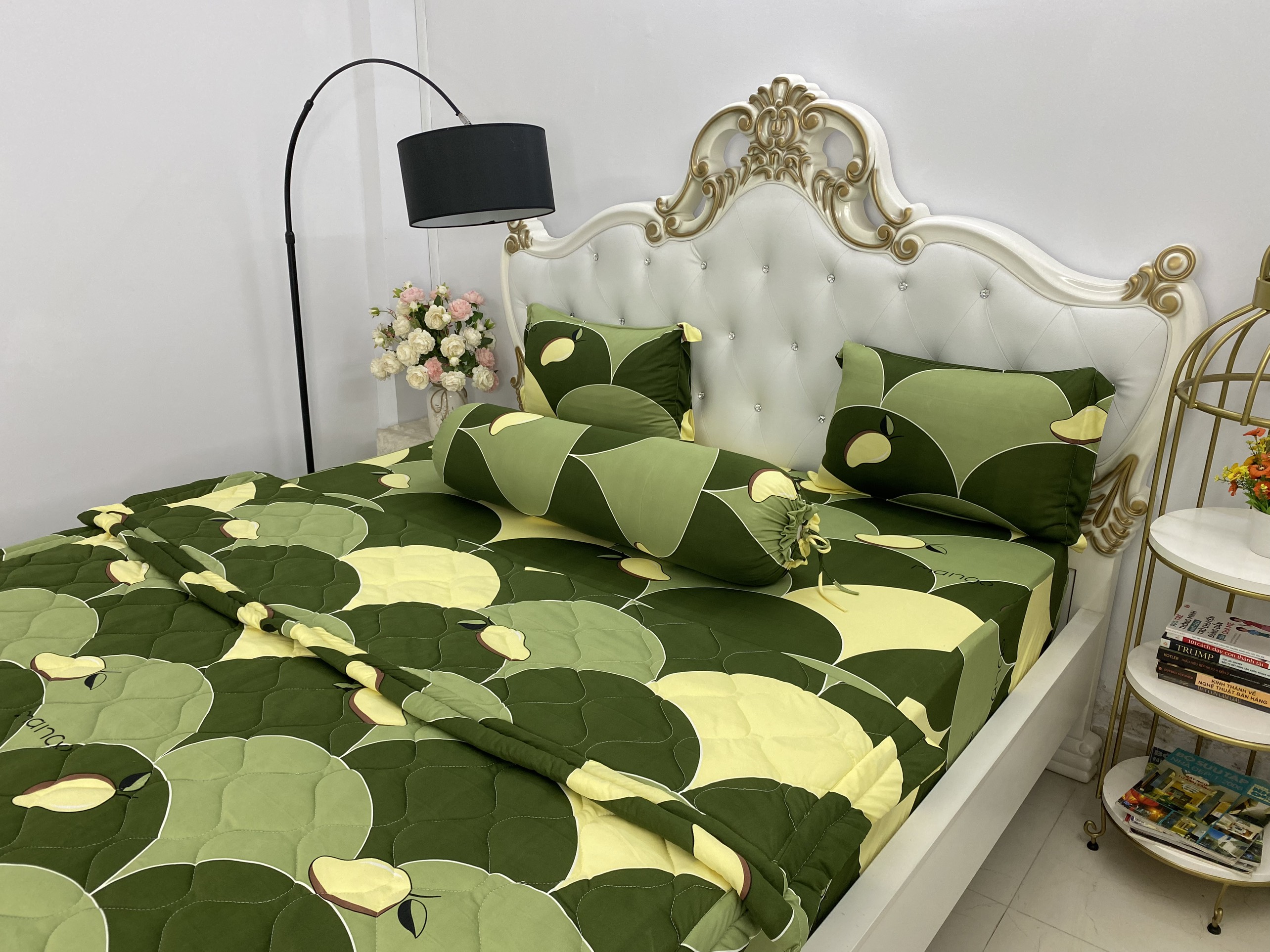 Bộ chăn drap gối thun Hàn Quốc loại 1 có mền 5 món /đủ size