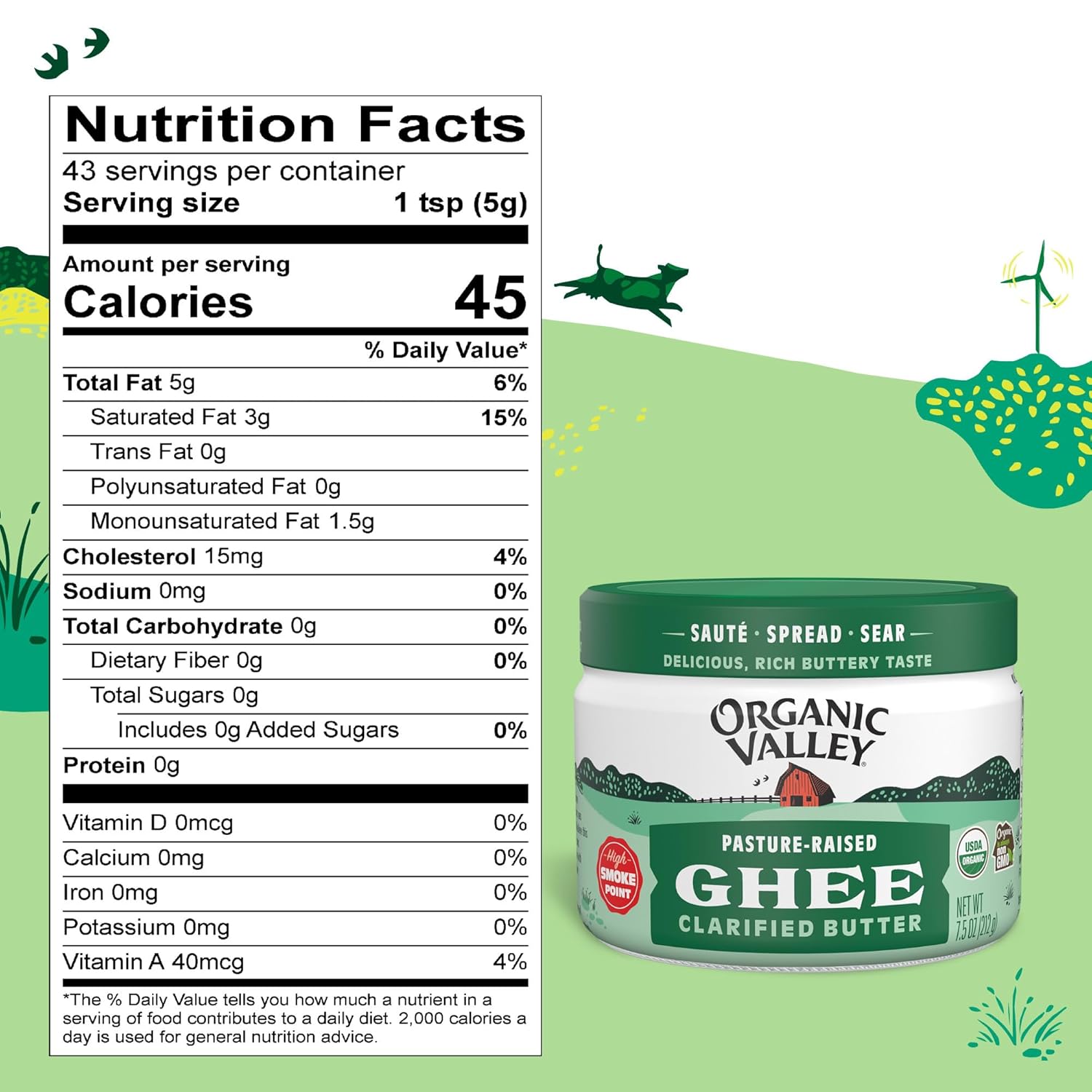 Bơ Ghee hữu cơ organic Valley 212g