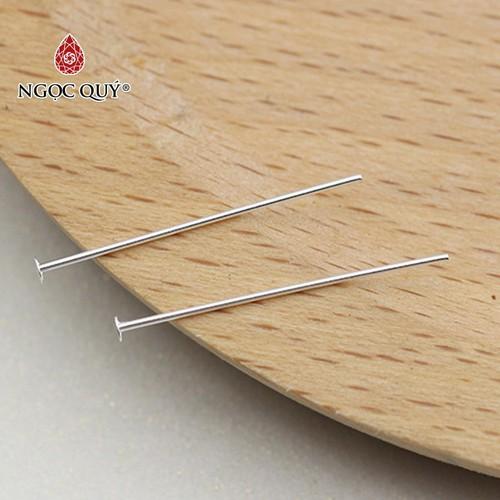 Combo 2 đinh bạc đầu dẹp chữ T - Ngọc Qúy Gemstones
