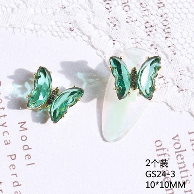 Bướm đá pha lê đính móng (combo 4 con) BYH002