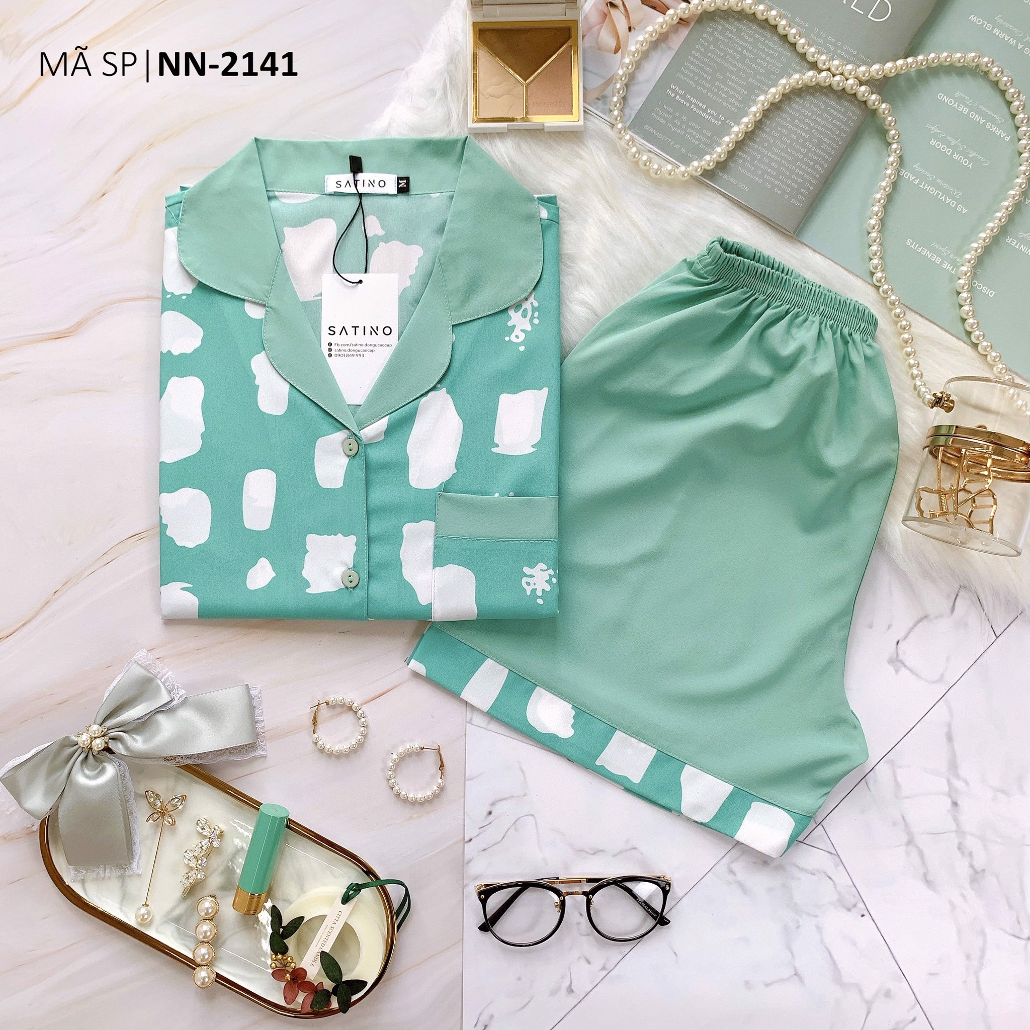 [COMBO 3 BỘ 439K] Pijama TNQN - Gina Mint