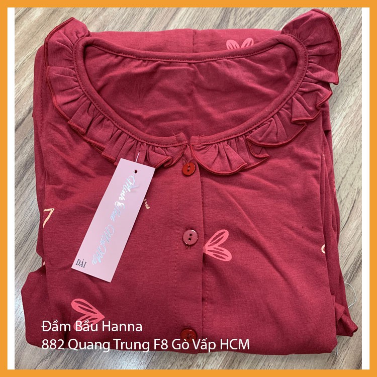 [T=SIZE 40-75KG] Bộ đồ bầu cotton mặc bầu và sau sinh có khóa cho bé ty, có lưng thun điều chỉnh, vải co dãn thoáng mát hàng cao cấp
