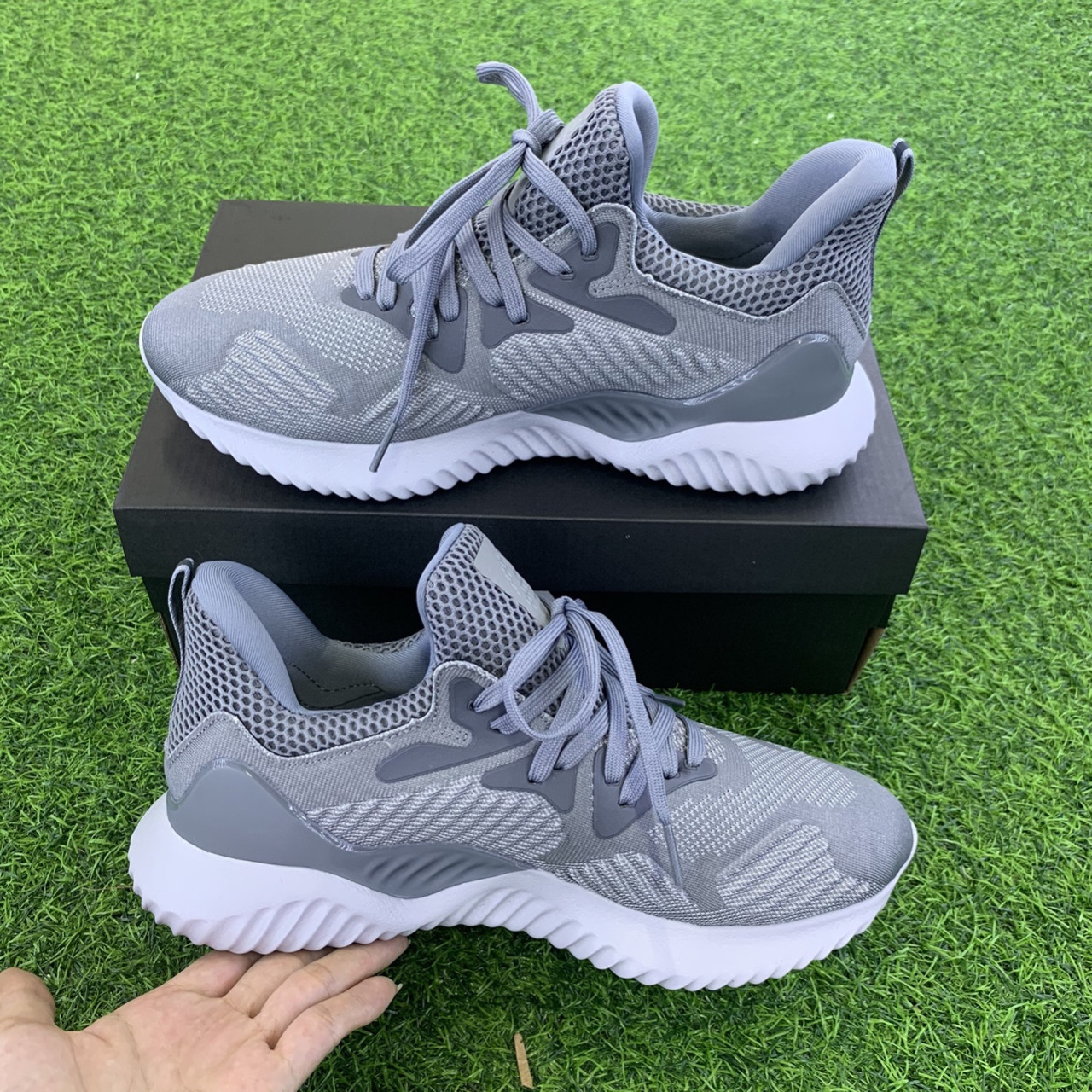 [VIDEO ẢNH+HỘP BẢO VỆ GIÀY] giầy thể thao Alphabounce beyond xám thời trang nam nữ
