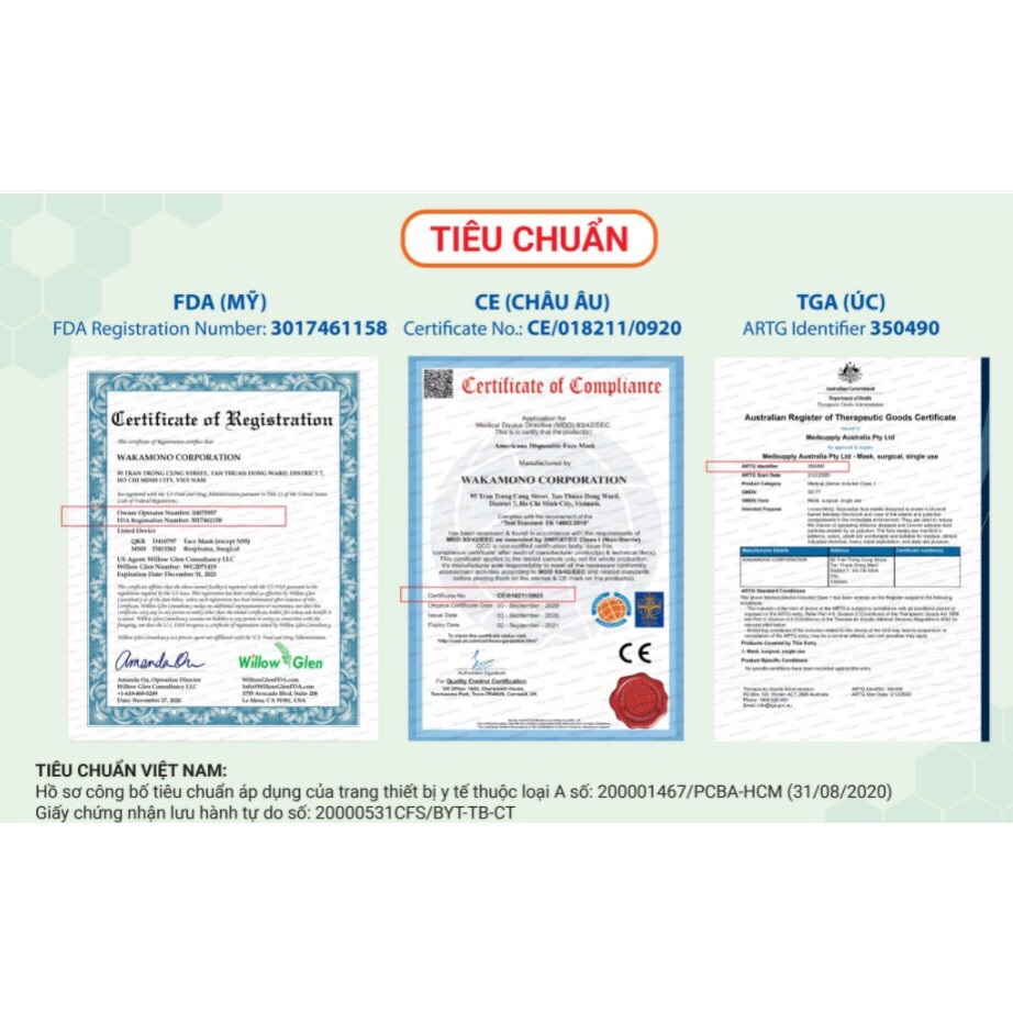 [HCM][Q.Gò Vấp] HỘP KHẨU TRANG Y TẾ WAKAMONO 4 LỚP (HỘP 10 CÁI)