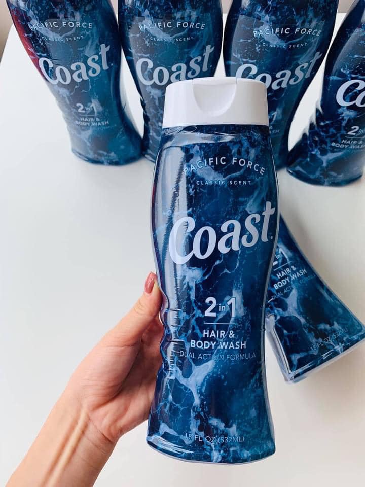 Sữa tắm gội Coast Hair Body Wash 2 in 1 - Chuyên dành cho nam - 532ml