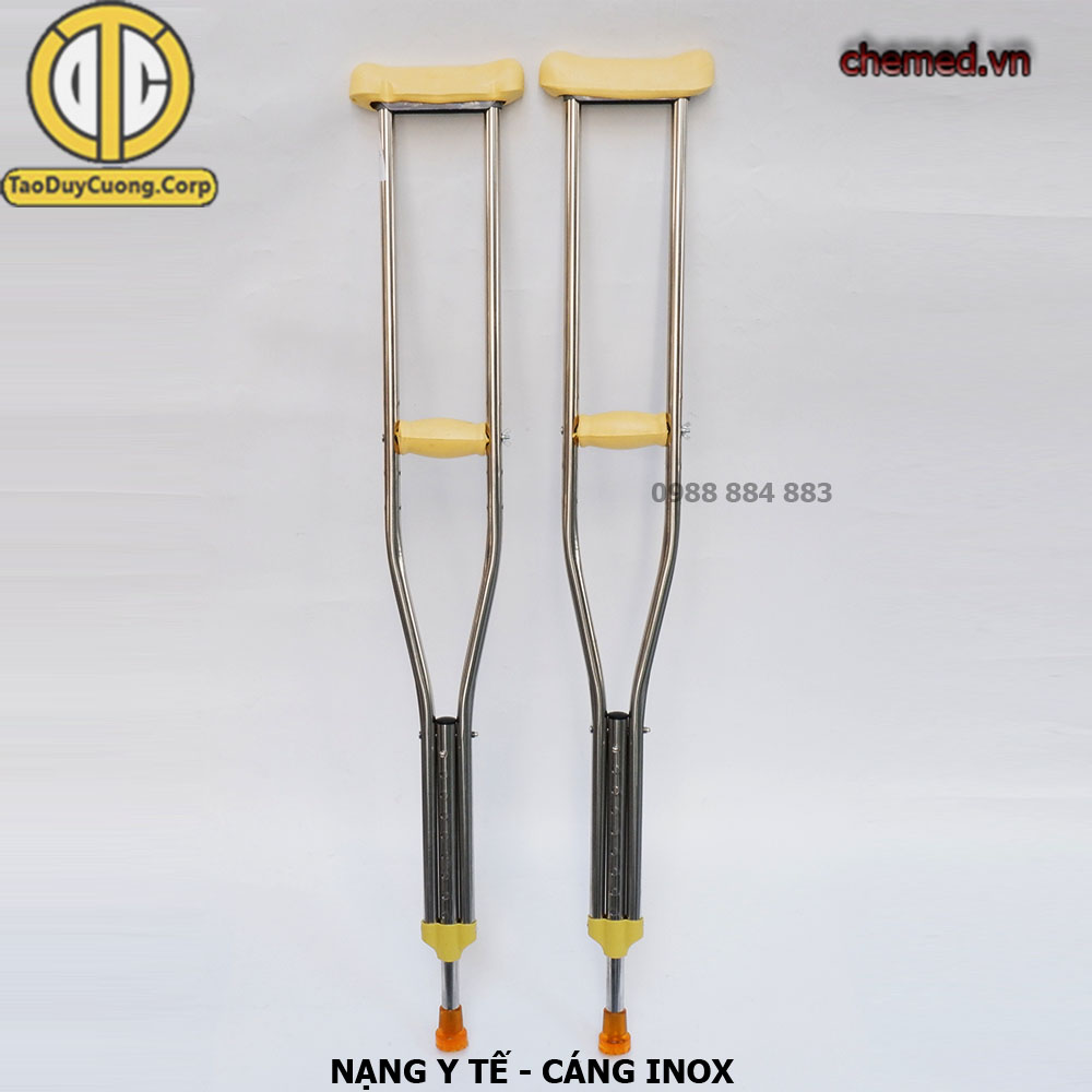 Nạng chống nách hợp kim nhôm, inox