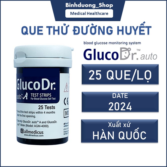 Que thử đường huyết Gluco Dr Auto