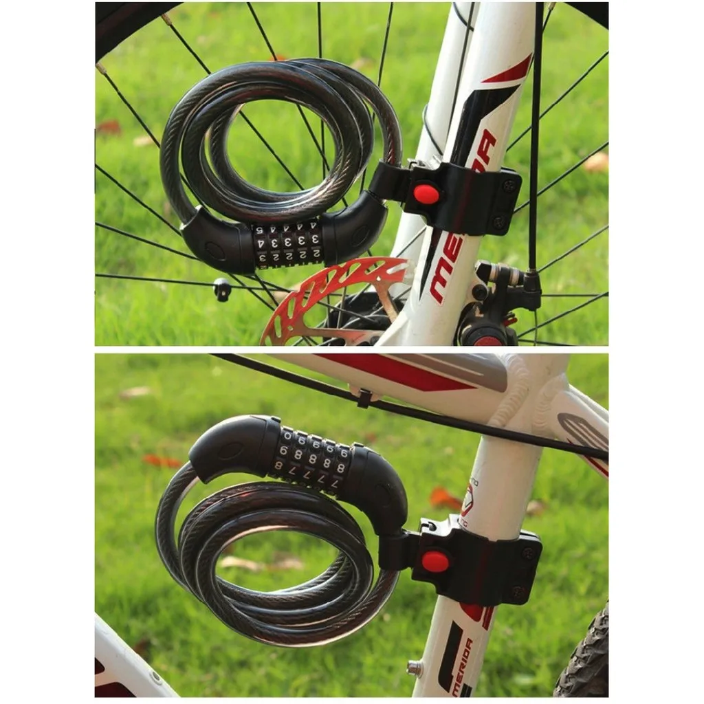 [HCM] Ổ Khóa dây xe đạp xe máy 5 số dài 12m