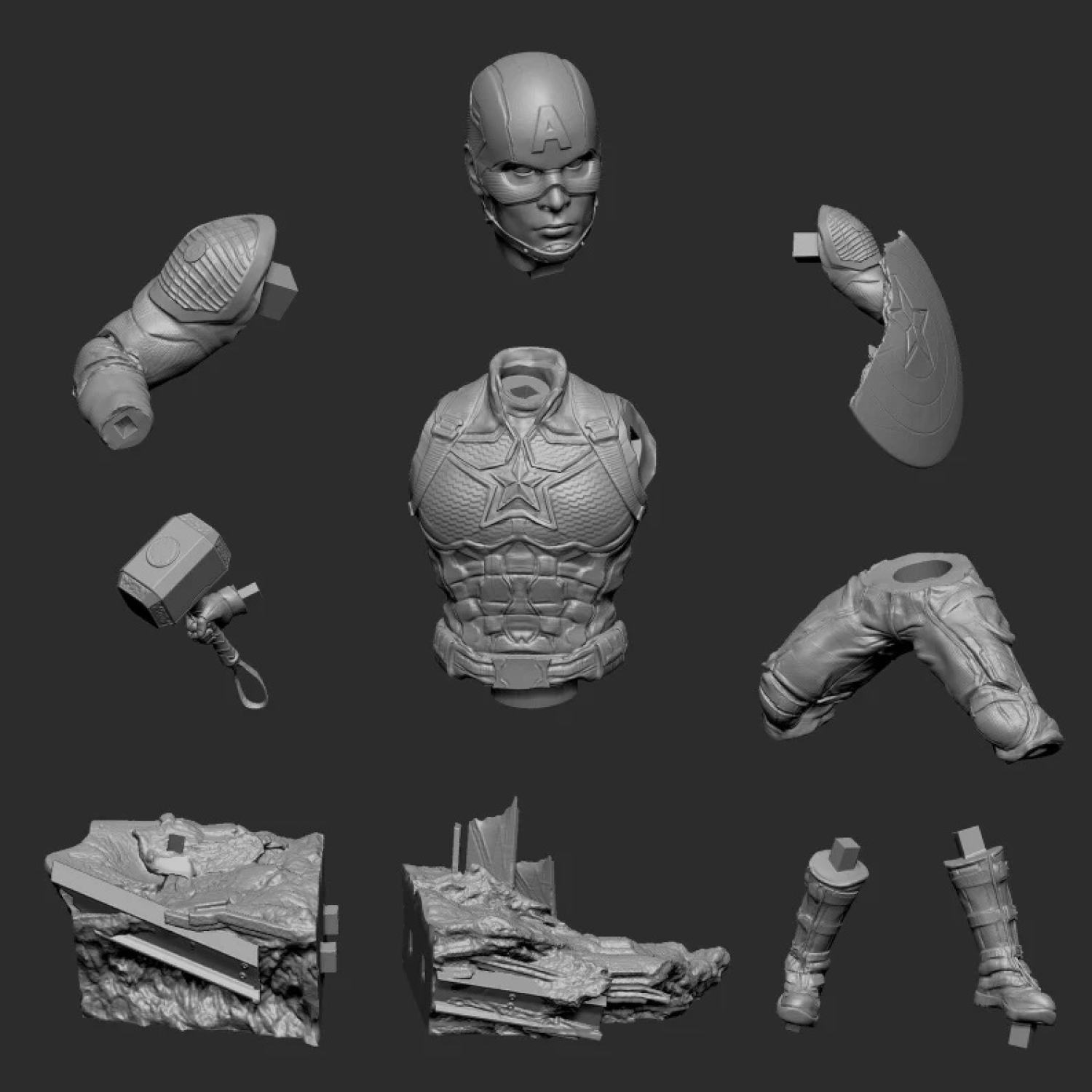 File in 3D PopTotem - Captain America