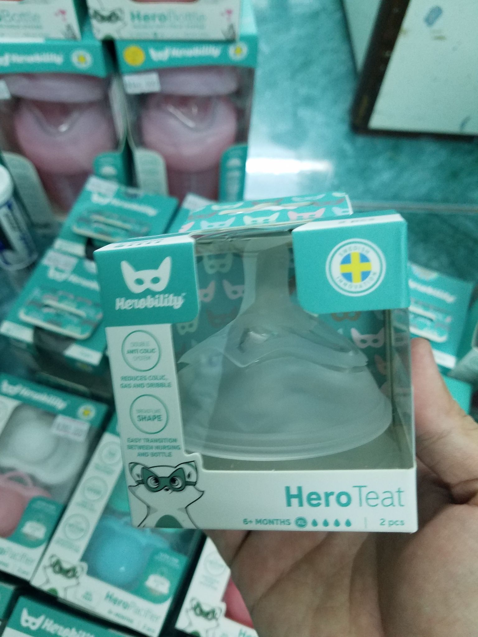 [HCM]NÚM TI THAY ĐẦU HEROBILITY Núm ti mềm mô phỏng bầu bú mẹ