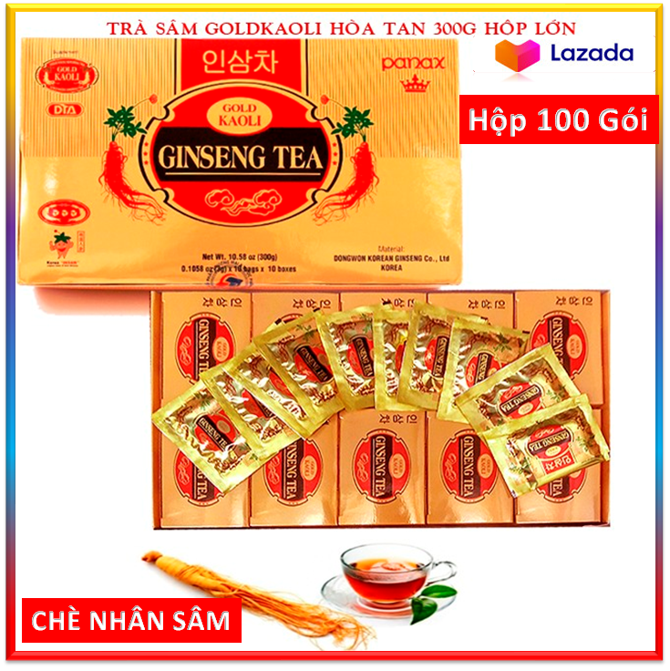 Trà sâm goldkaoli hộp lớn 300g (100 gói x 3g