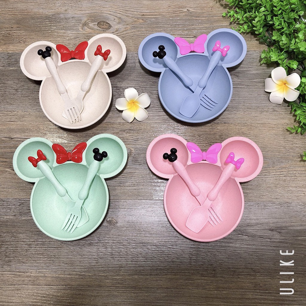 Khay ăn dặm lúa mạch cho bé - hình Mickey