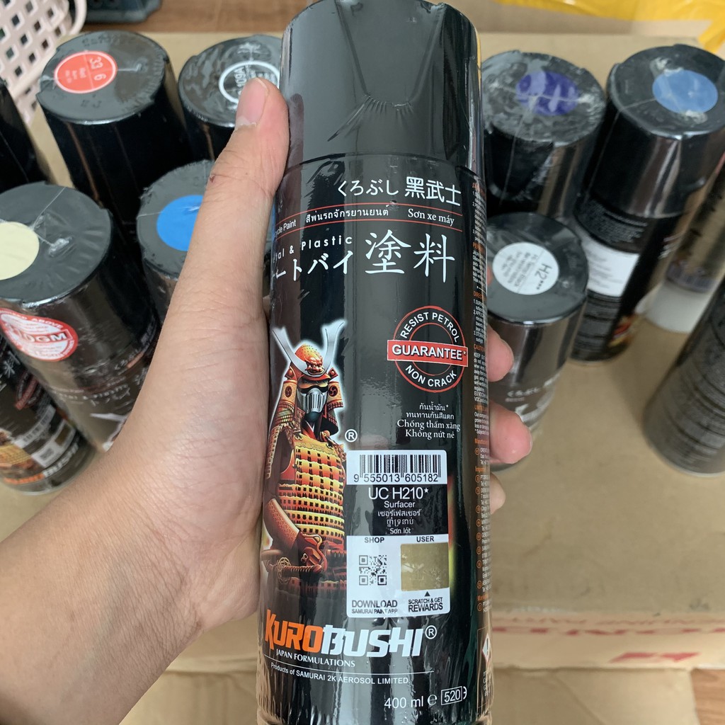Sơn Samurai sơn xịt xe máy H391** MÀU NÂU HẠT DẺ