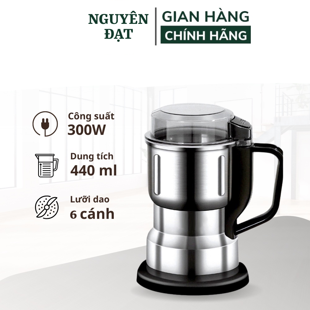 Máy Xay Hạt Cafe, Máy xay hạt đa năng,máy xay cà phê hạt tiêu ngũ cốc gia vị mini công suất 300W xay mịn tất cả các loại hạt nhanh chóng