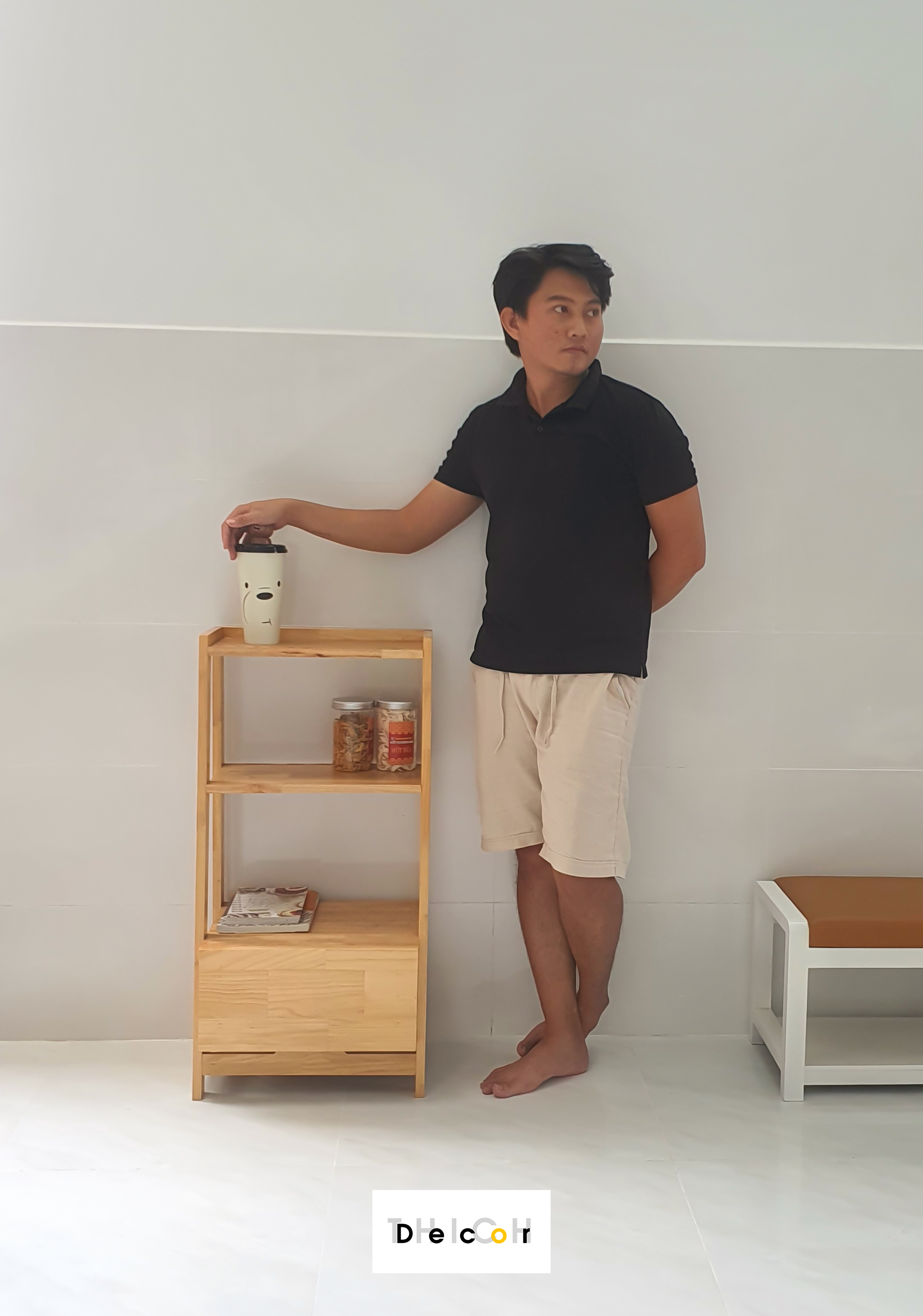 Kệ sách trang trí 3 tầng