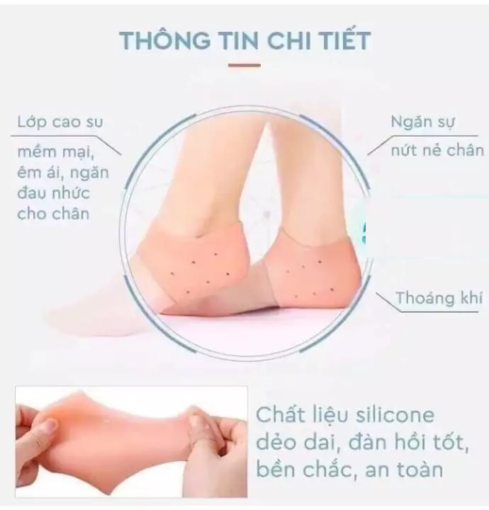 Bọc gót chân silicon, bảo vệ chân, chăm sóc gót chân