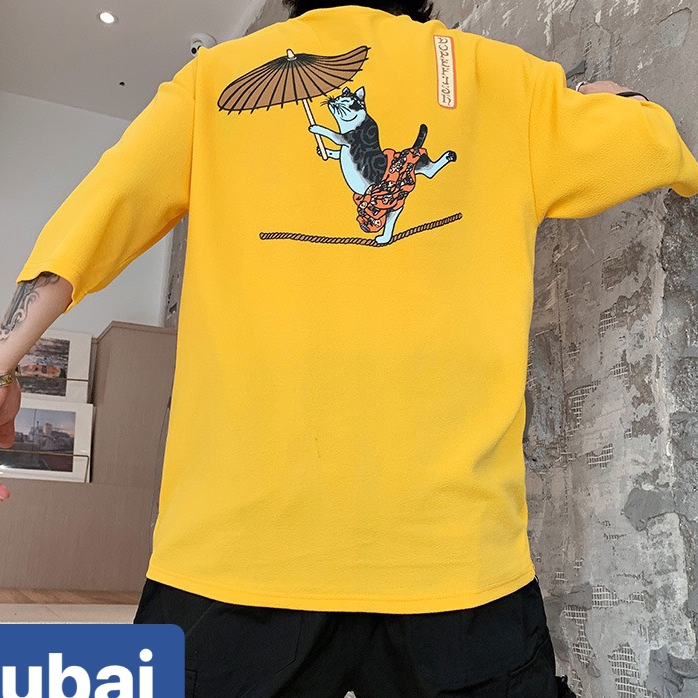 ÁO THUN NAM NỮ MÈO CẦM Ô HÀN QUỐC KOREA FORM RỘNG HOT TREND MẠNH MẼ SÀNH ĐIỆU VẢI DÀY MIN 1hitshop - DUBAI FASHION