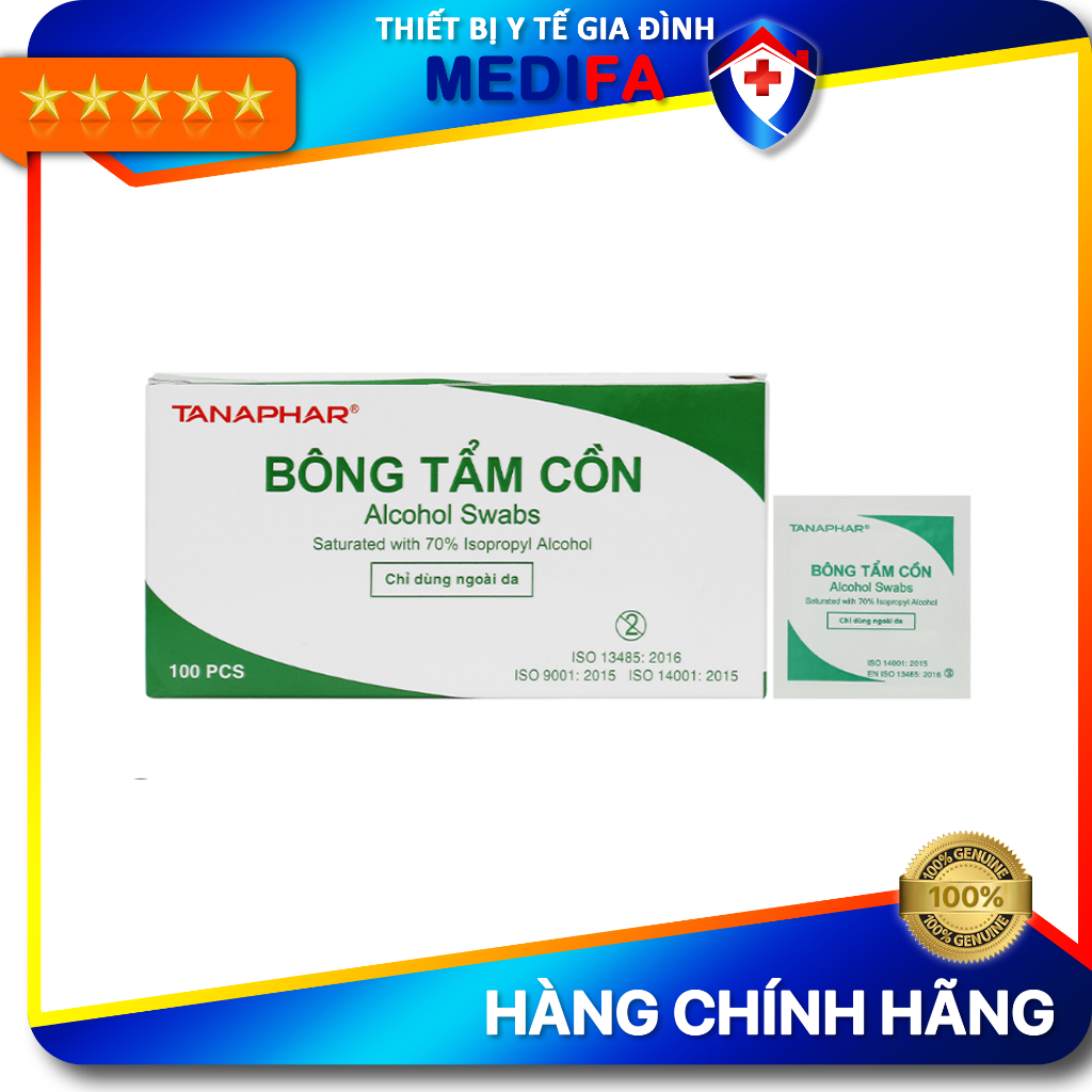 [QUÀ TẶNG] Combo 50 bông tẩm cồn sát trùng Alcohol Pads