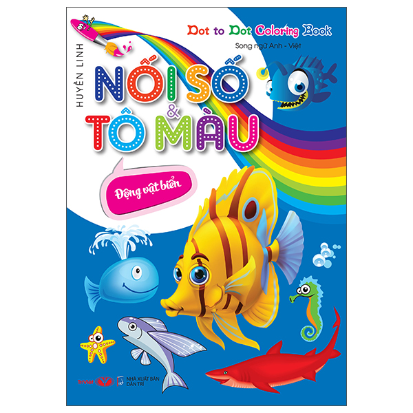 Fahasa - dot to dot coloring book - nối số & tô màu - động vật biển