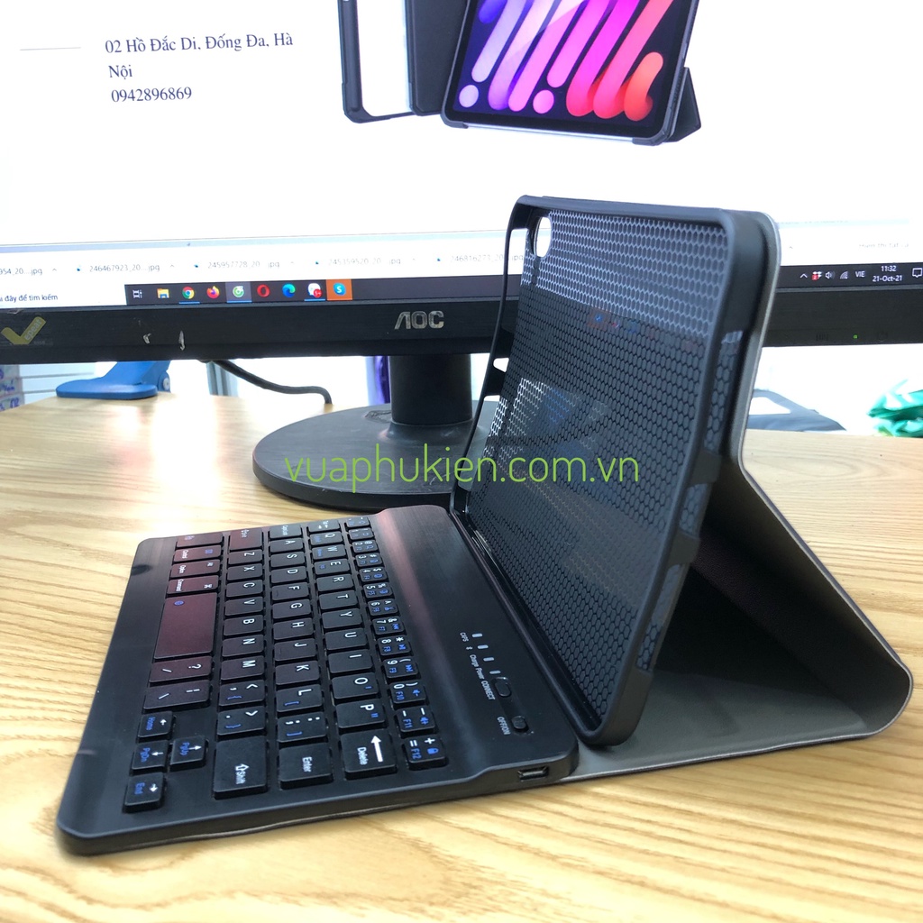 Bao da iPad Mini 6 2021 Smart Keyboard kèm bàn phím Bluetooth