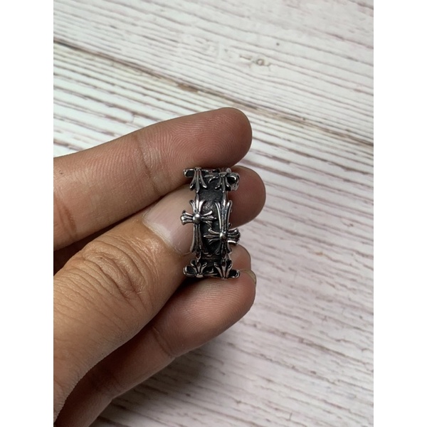 [Titan] Nhẫn Unisex Chrome Heart Multi Cross bạc.