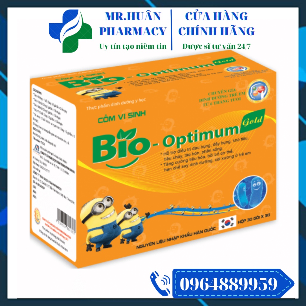 Cốm vi sinh Bio Optimum Gold Hộp 30 gói - Chuyên gia dinh dưỡng trẻ em từ